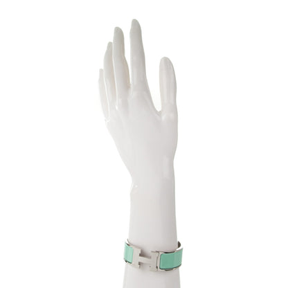 Hermes Enamel Wide Clic Clac H Bracelet PM Lagon 2 of 4