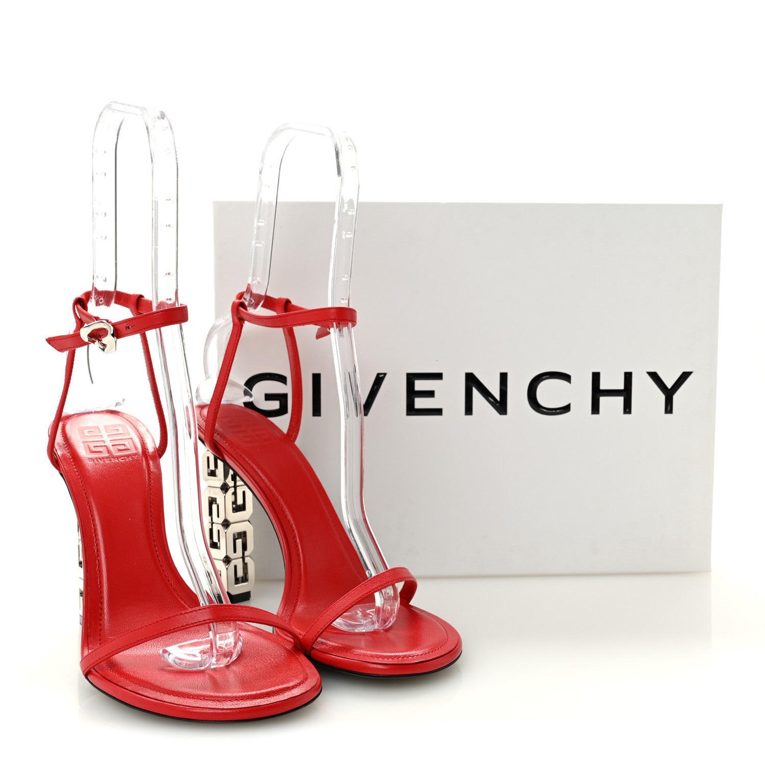 Givenchy Smooth Nappa G Cube 105mm Sandals 39 Red 8 of 8