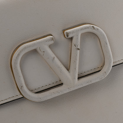 Valentino Garavani Calfskin Vlogo Envelope Clutch White 8 of 11