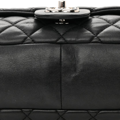 Chanel Lambskin Quilted Jumbo Coco Rain Flap Black 20 of 24