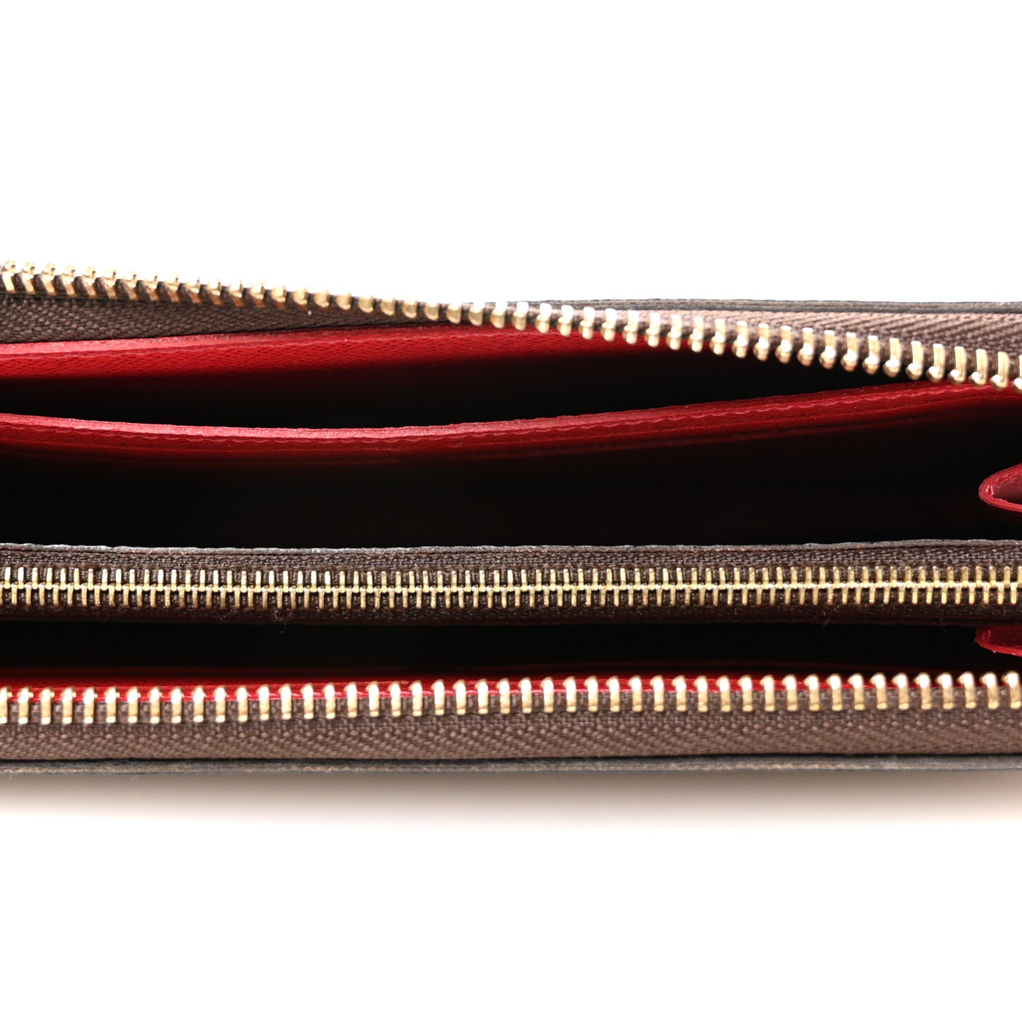 Damier Ebene Clemence Wallet Cherry