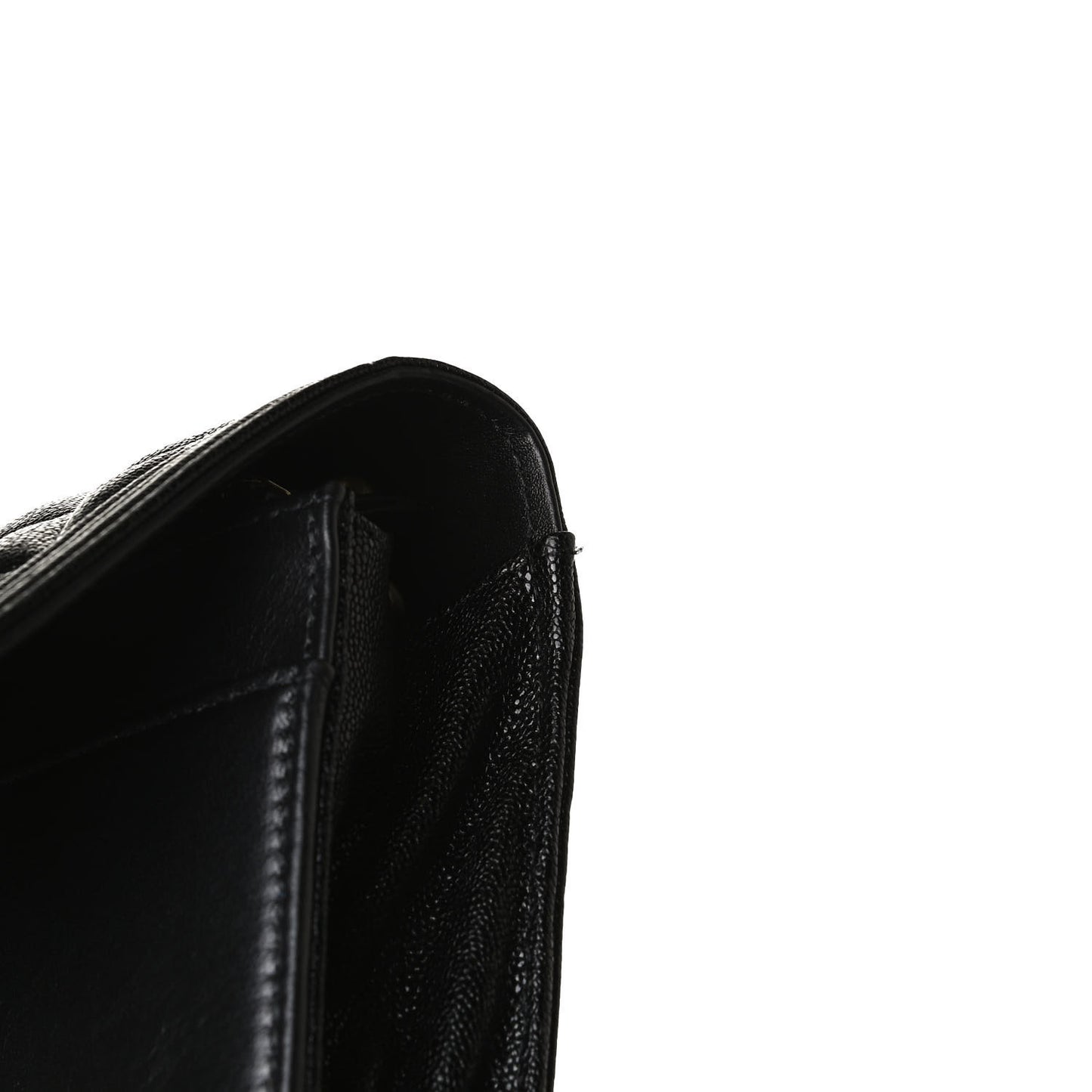 Caviar Quilted Boy Wallet On Chain WOC Black