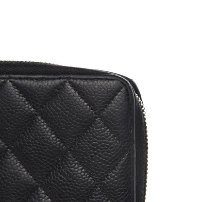 Chanel Caviar Quilted Large Gusset Zip Around Wallet Navy 11 of 14