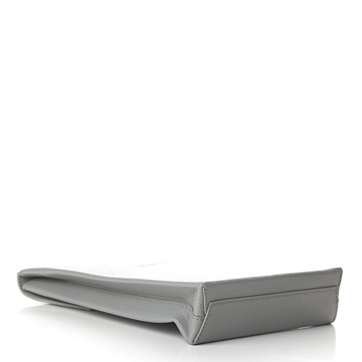 Balenciaga Squared Calfskin Logo Shopping Envelope Clutch Balenciaga Grey 4 of 9