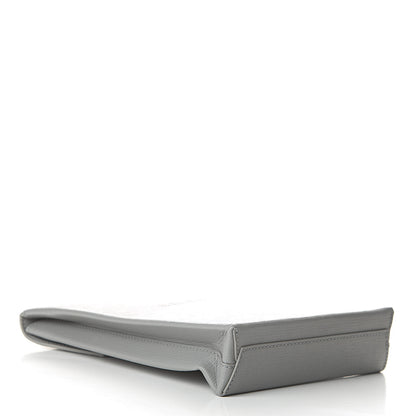 Balenciaga Squared Calfskin Logo Shopping Envelope Clutch Balenciaga Grey 4 of 9