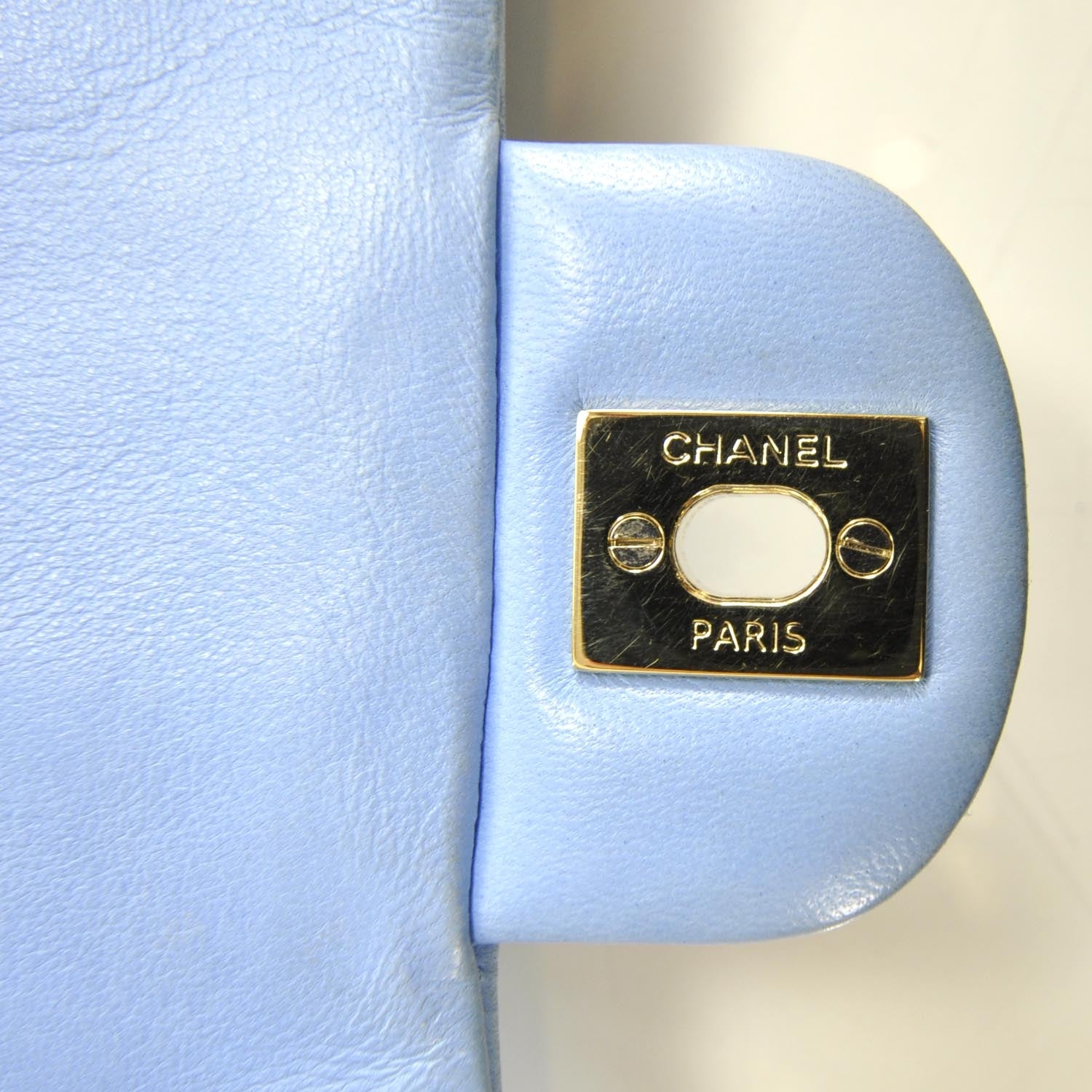 Chanel Lambskin Valentine Charms Medium Flap Baby Blue 9 of 11