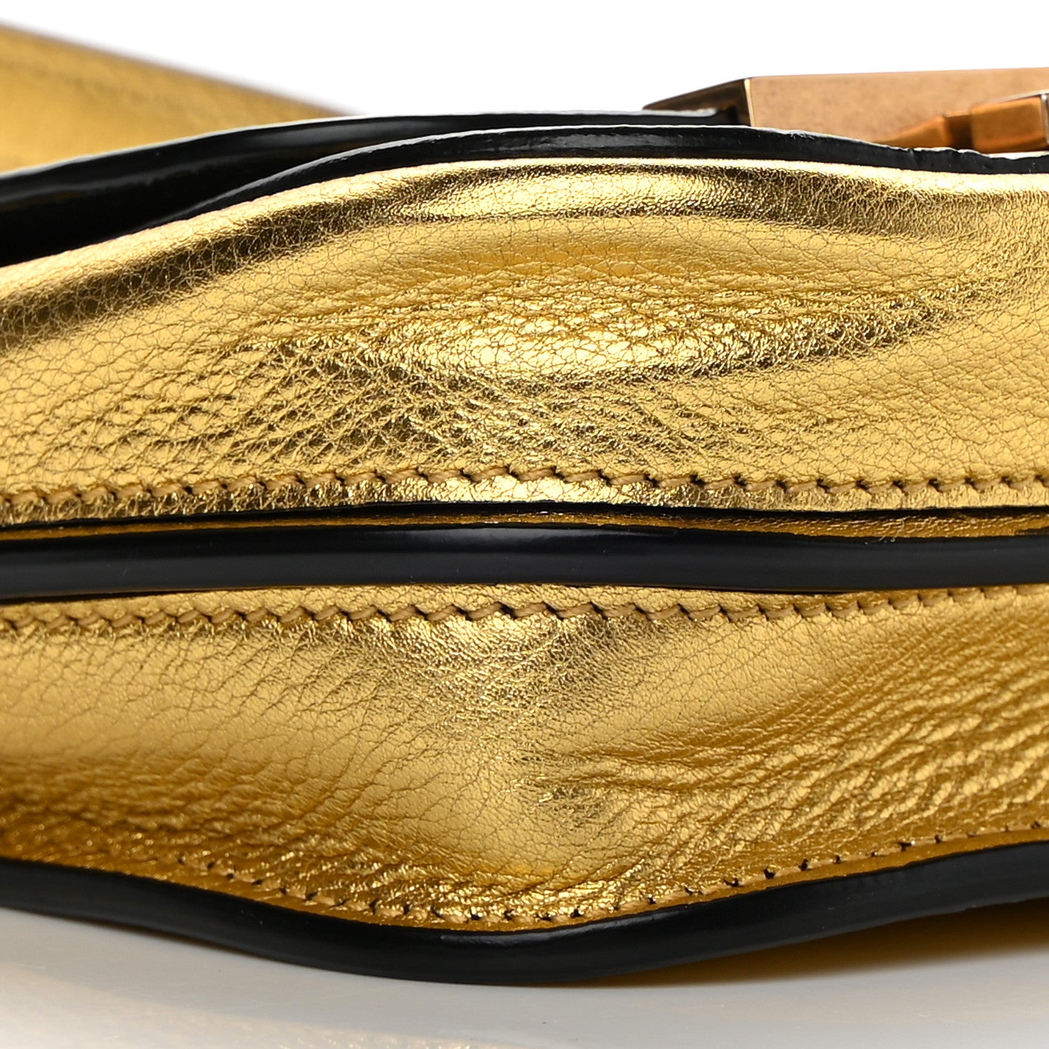 Saint Laurent Metallic Grained Calfskin Mini Betty Satchel Gold 9 of 13