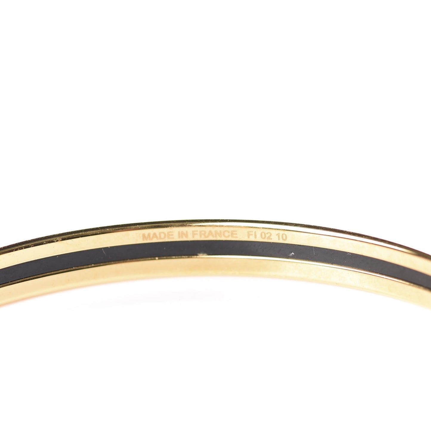 Enamel Printed Extra Narrow Plain Bracelet 65 Orange