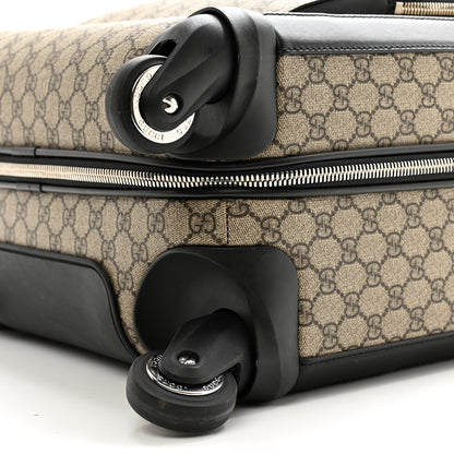 Gucci GG Supreme Monogram Calfskin Carry On Trolley Beige Ebony Black 9 of 14