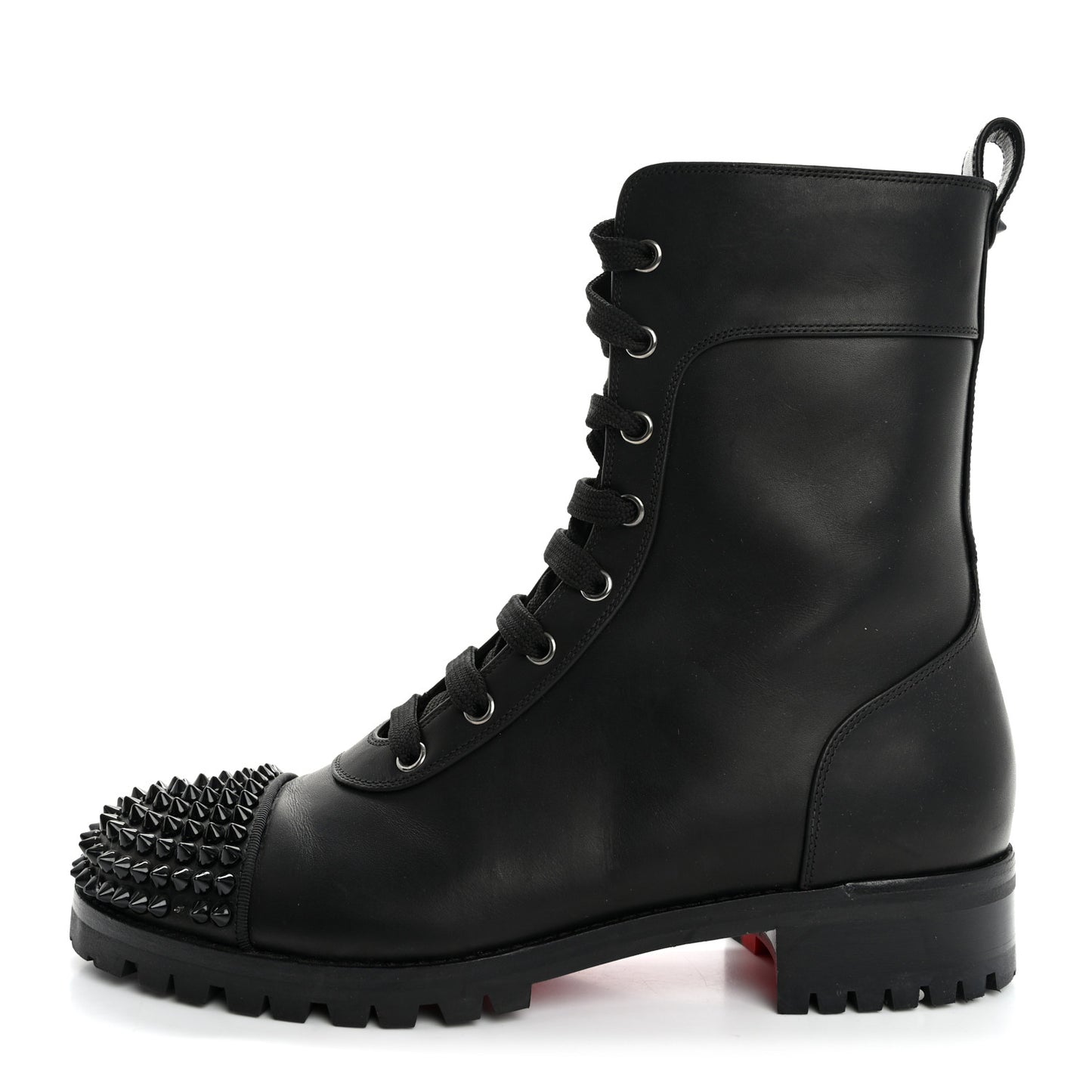 Calfskin Spikes TS Croc Flat Boots 39 Black