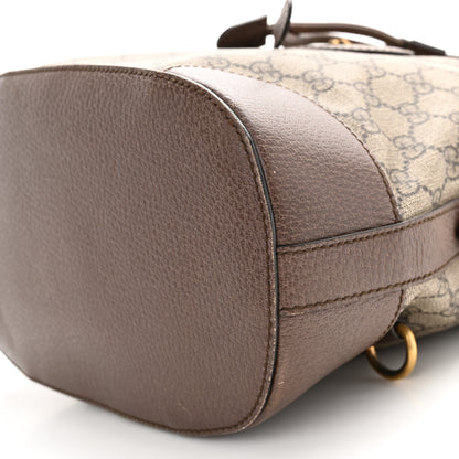 Gucci GG Supreme Monogram Neo Vintage Drawstring Bucket Backpack Beige New Acero Crop 10 of 11