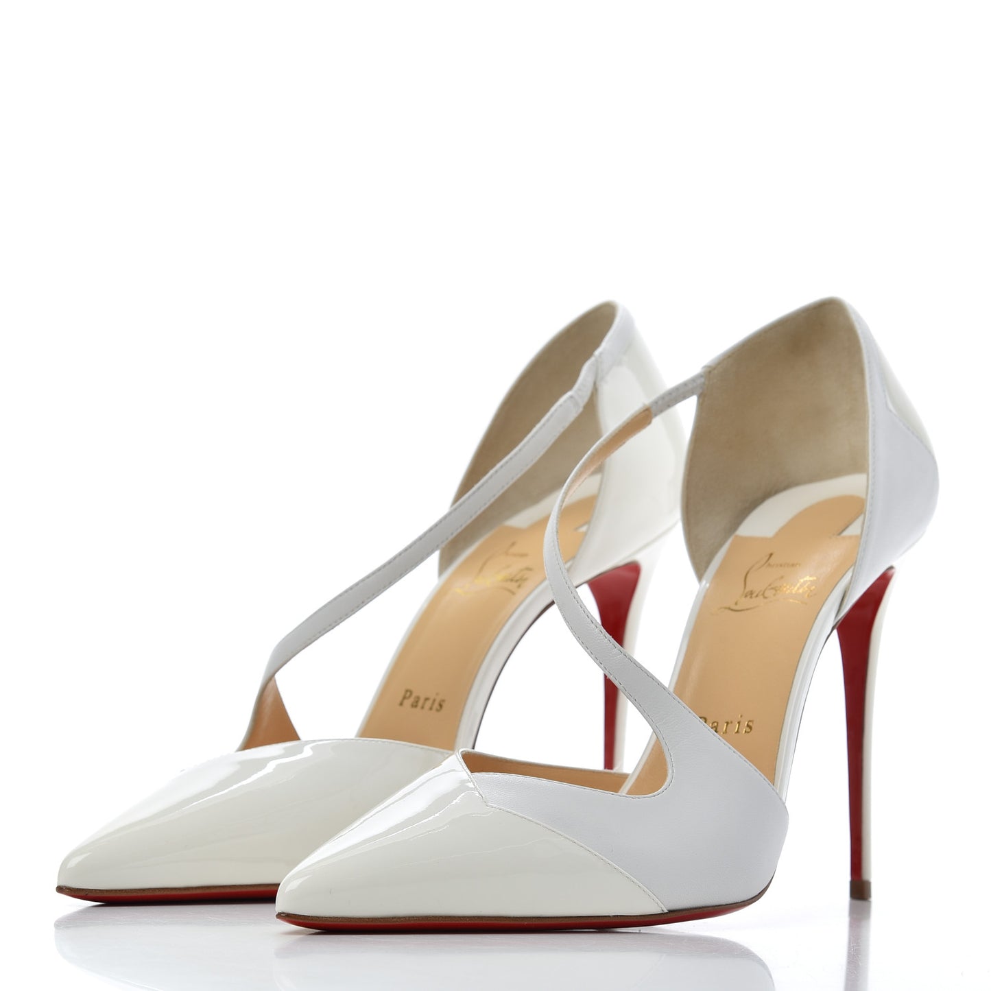 Patent Kid Round And Square 100 Pumps 41 Bianco