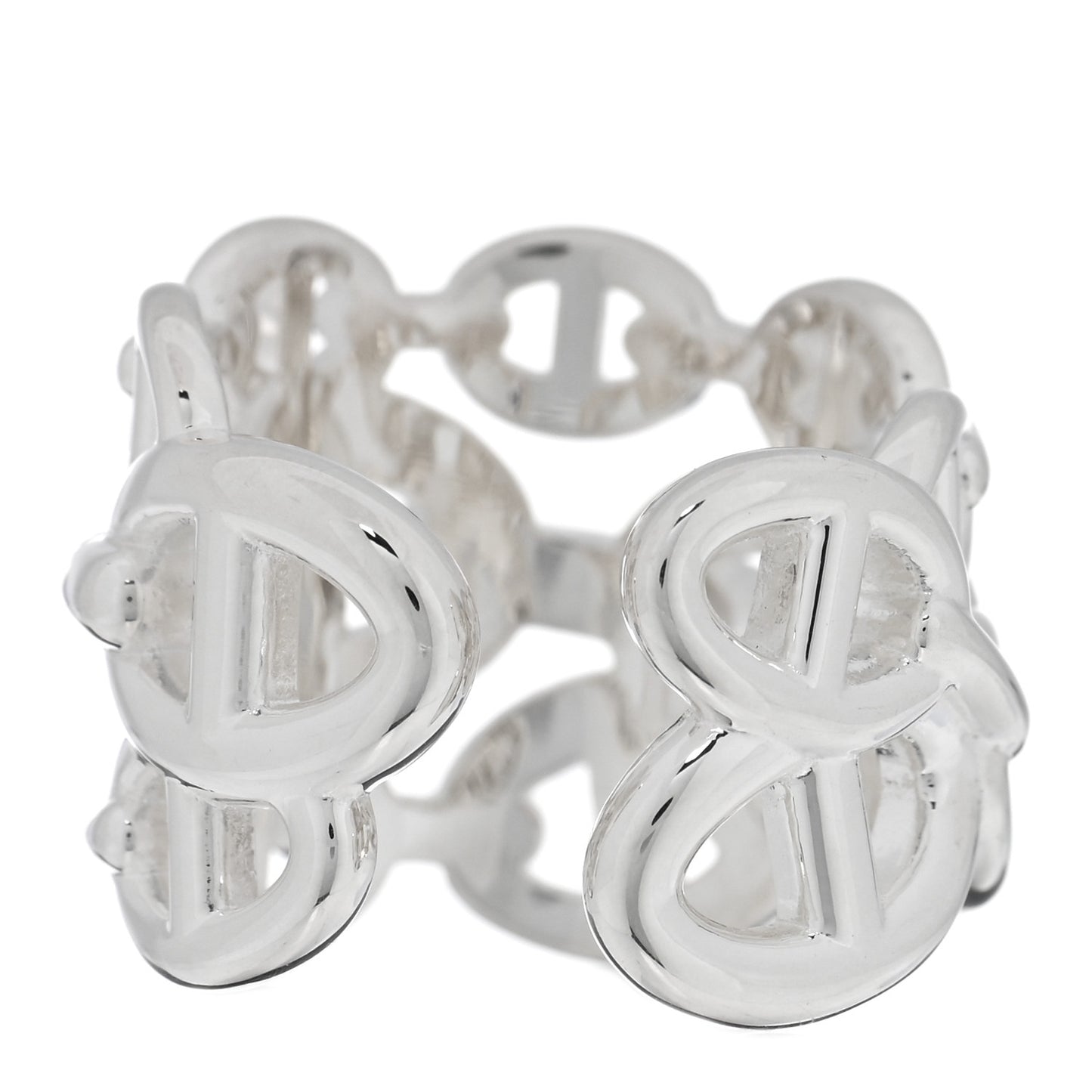 Sterling Silver GM Chaine d'ncre Enchainee Band Ring 53 6.5