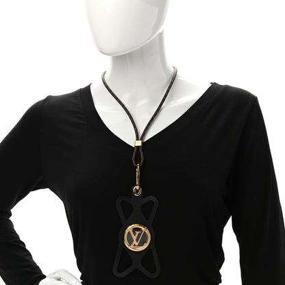 Louis Vuitton Monogram Silicone Louise Phone Holder Black 2 of 8