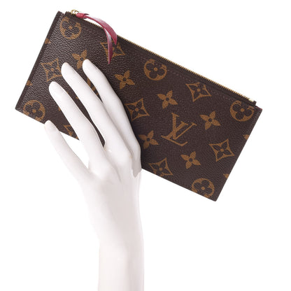 Louis Vuitton Monogram Felicie Chain Wallet Zippered Insert Fuchsia 2 of 6