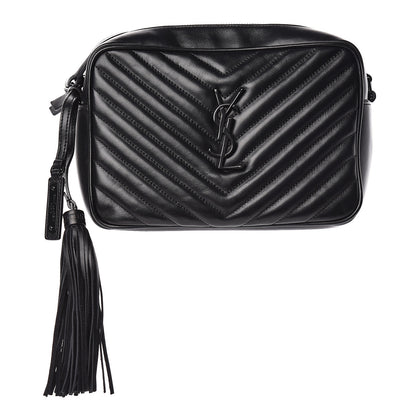 Saint Laurent Calfskin Matelasse Monogram Lou Camera Bag Black 1 of 11