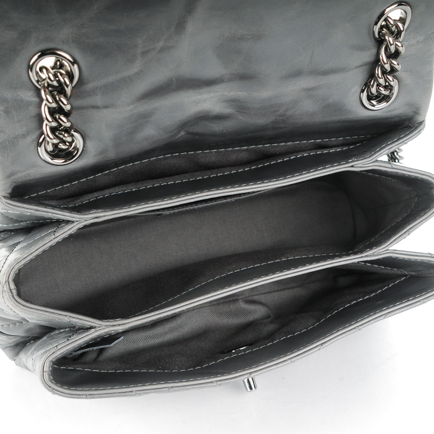 Chanel Calfskin Small Lady Pearly Flap Grey 5 of 8
