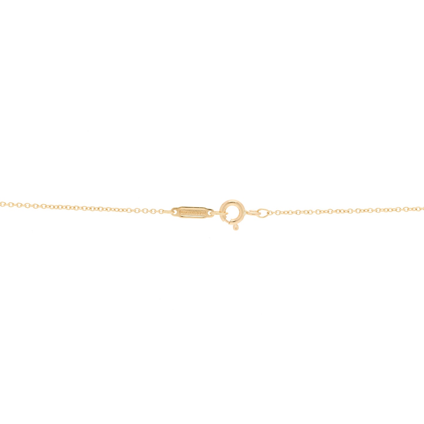 18K Yellow Gold Sterling Silver 27mm Elsa Peretti Double Open Heart Pendant Necklace