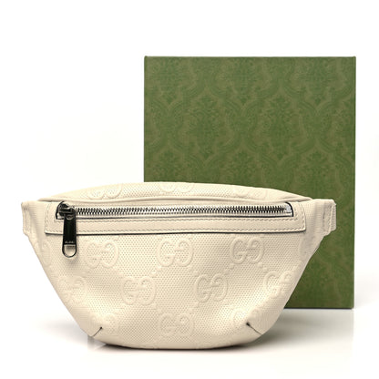 Gucci Calfskin GG Tennis Embossed Belt Bag Mystic White 11 of 11