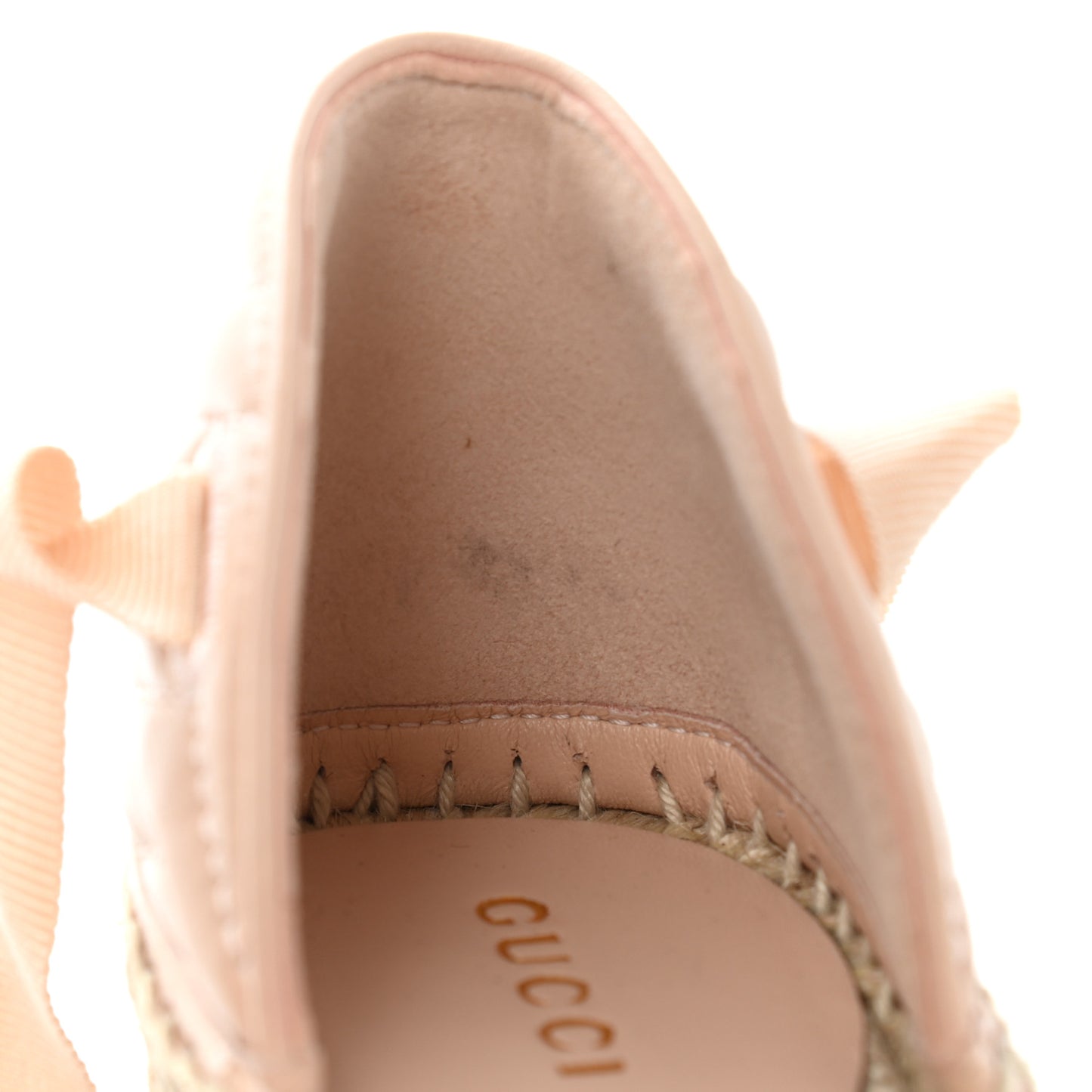 Nappa Matelasse GG Marmont Ankle Wrap Platform 35/120mm Espadrille Wedges 37.5 Skin Rose