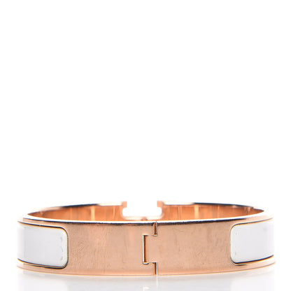 Hermes Enamel Narrow Clic Clac H Bracelet PM White 3 of 5