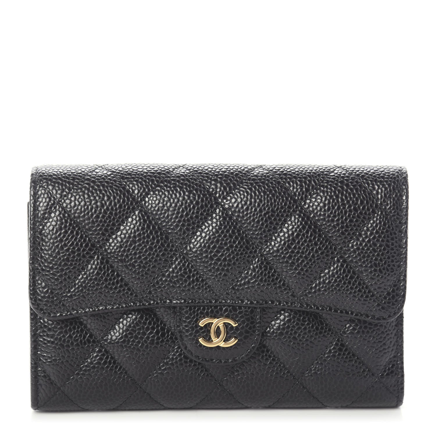Chanel Caviar Quilted Medium Flap Wallet Black 1 of 6