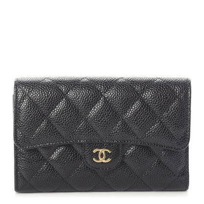 Chanel Caviar Quilted Medium Flap Wallet Black 1 of 6