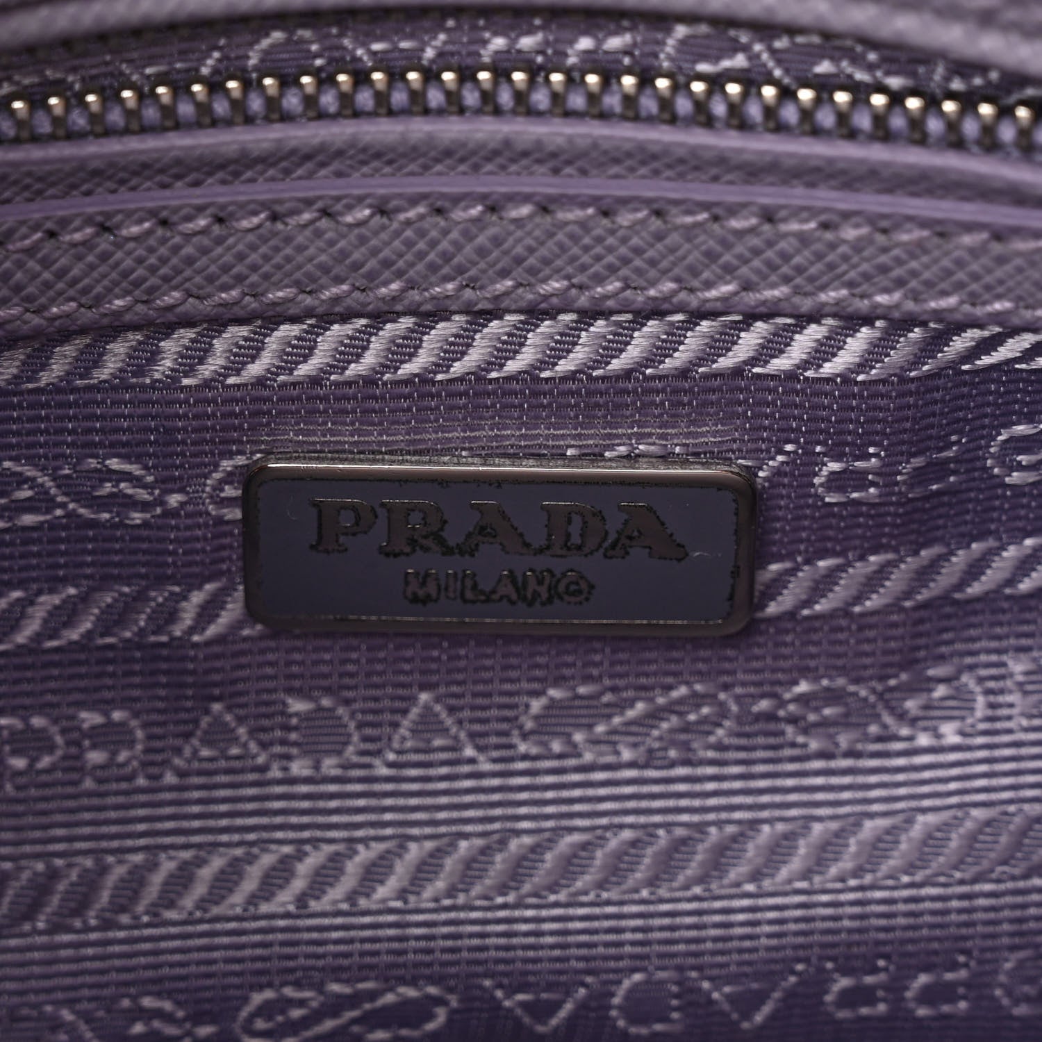 Prada Saffiano Lux Top Handle Crossbody Bag Glicine 6 of 10