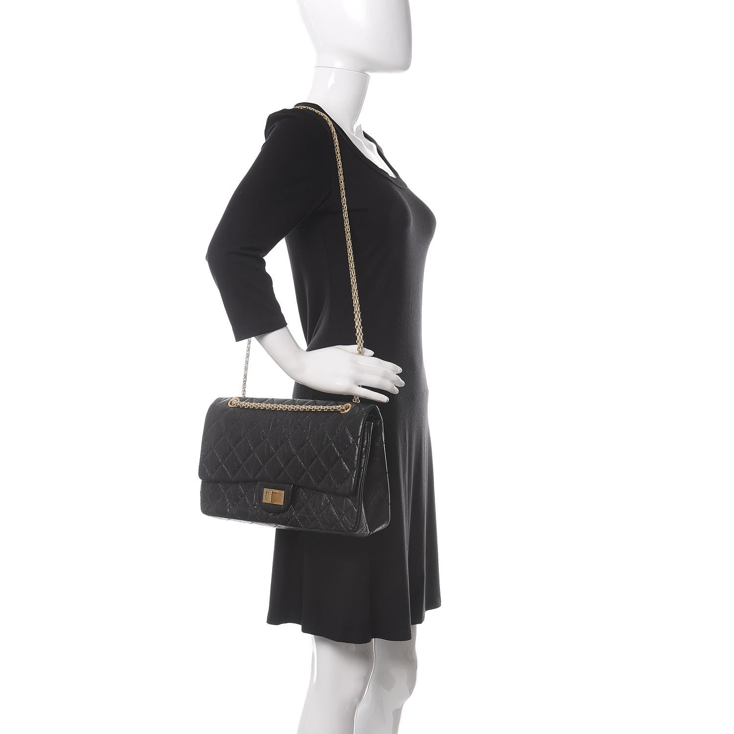Chanel Aged Calfskin Quilted 2.55 Reissue 227 Flap Black 3 of 10