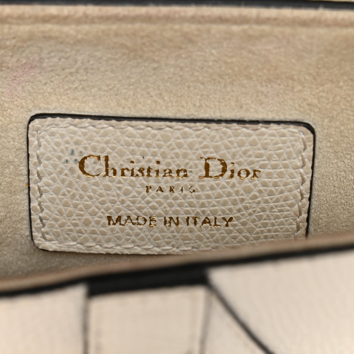 Christian Dior Grained Calfskin Mini Saddle Bag White 7 of 12
