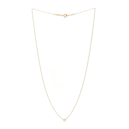 Tiffany 18K Yellow Gold Diamond .10ct Elsa Peretti Diamonds by the Yard Pendant Necklace 3 of 5