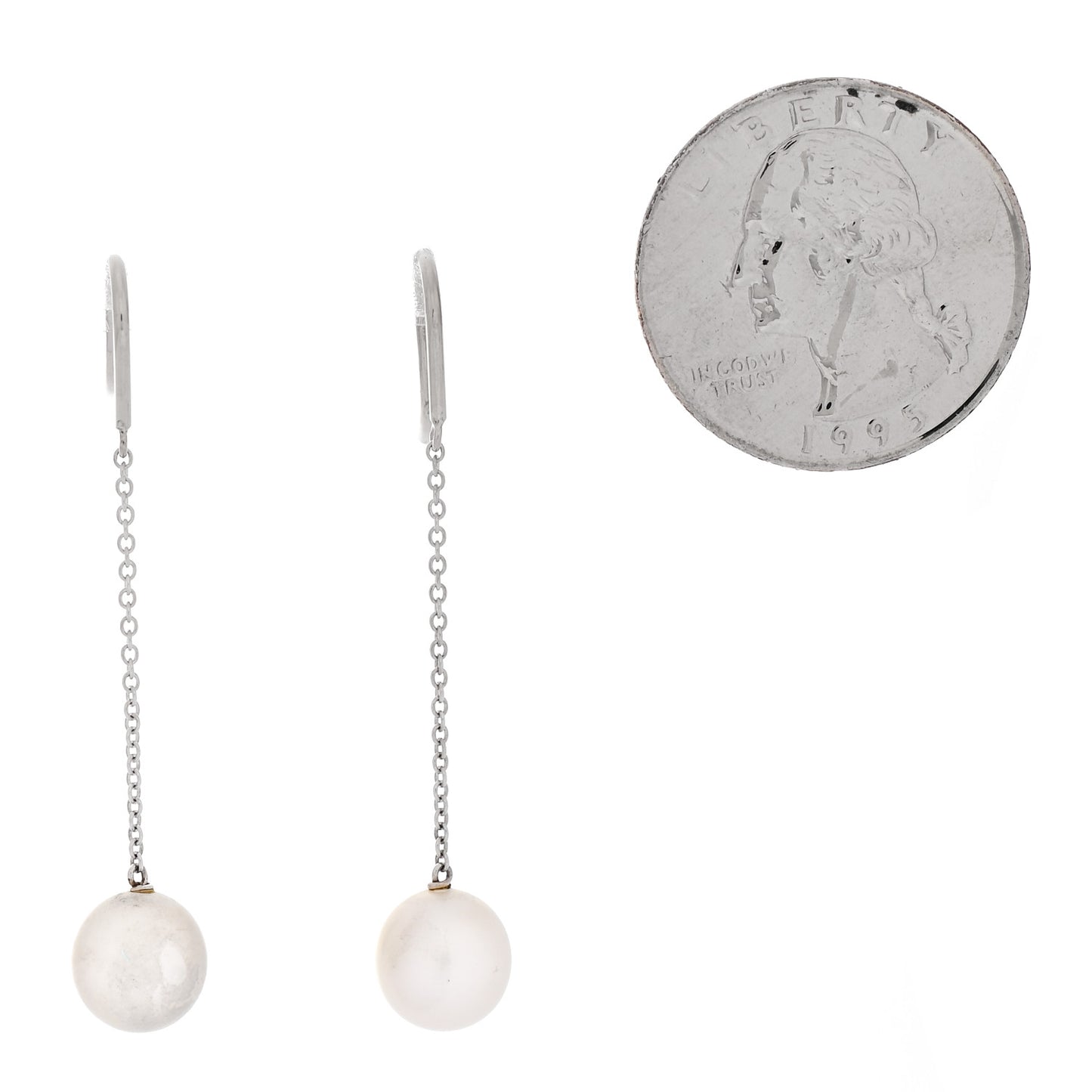 Sterling Silver Pearl 8mm Elsa Peretti Pearls By The Yard Earrings