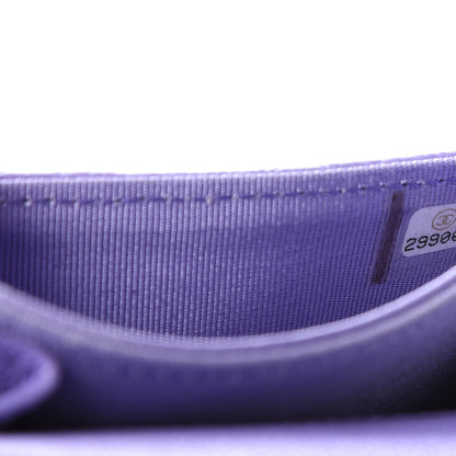 Chanel Caviar Quilted Flap Card Holder Wallet Purple 7 of 8