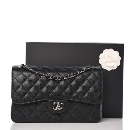 Chanel Caviar Quilted Jumbo Double Flap Black 8 of 8