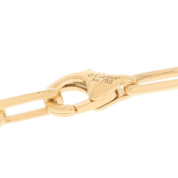 18K Yellow Gold SM Santos De Cartier Link Necklace