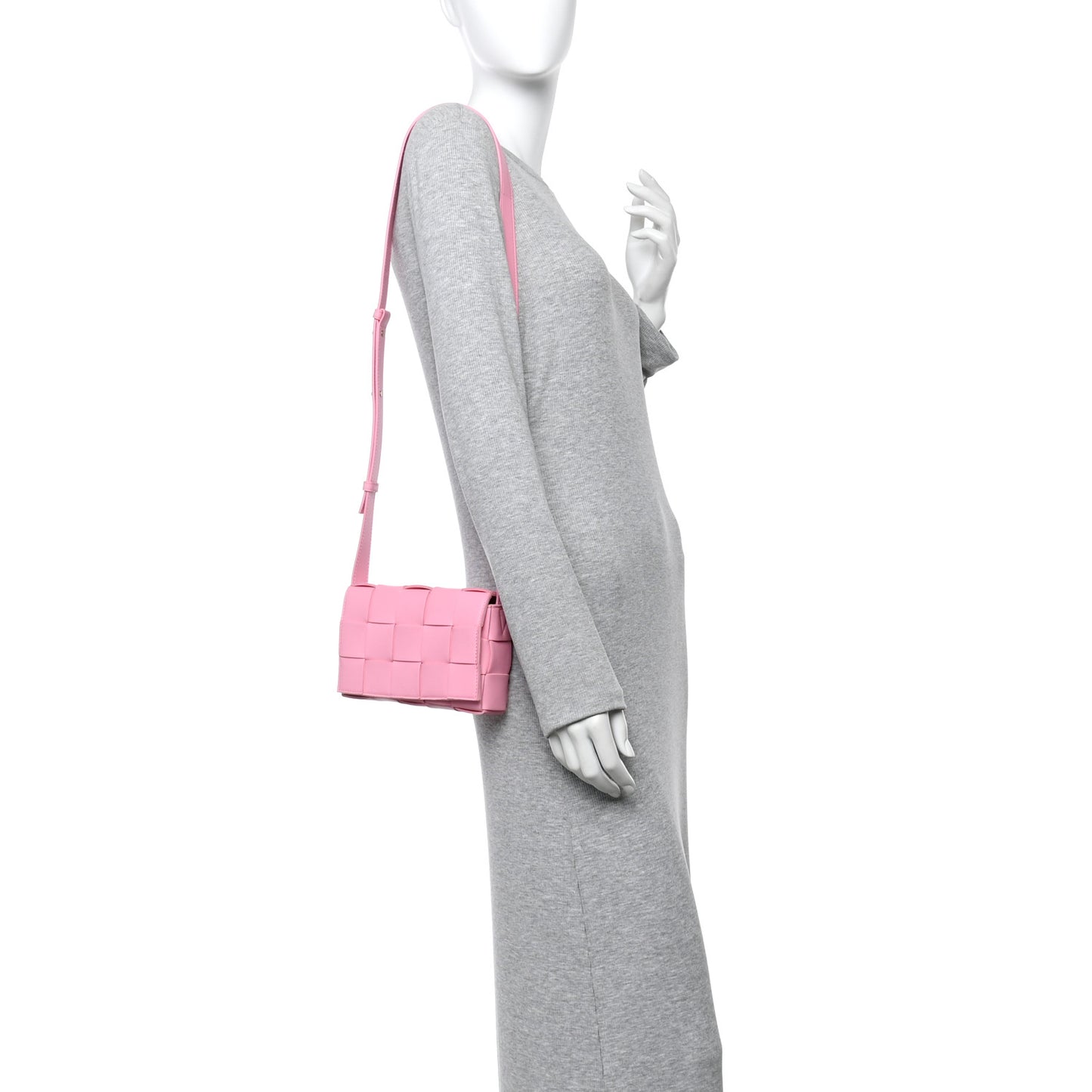 Lambskin Maxi Intreccio Small Cassette Crossbody Bag Ribbon