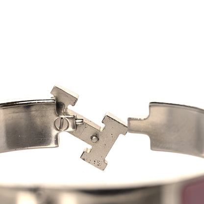 Hermes Enamel Narrow Clic Clac H Bracelet GM Dusty Rose 4 of 6