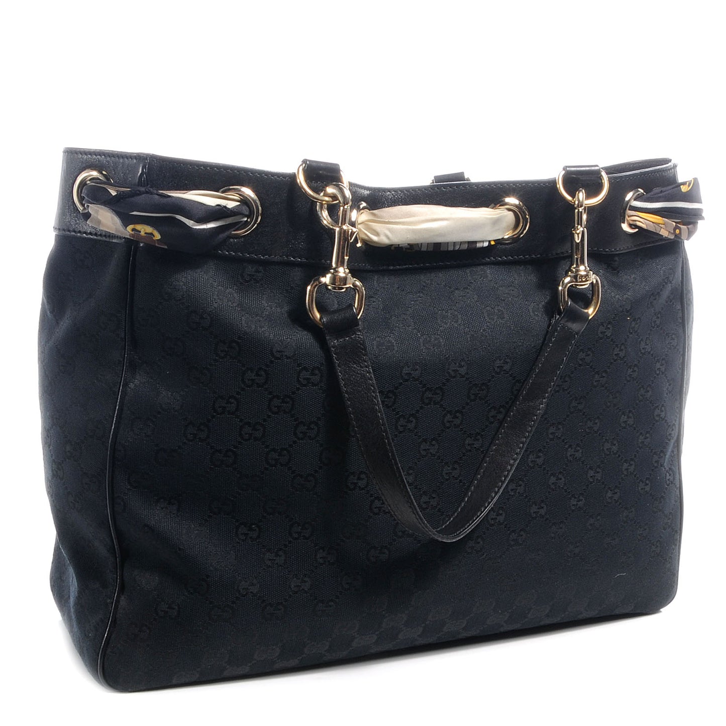 Monogram Large Positano Tote Black