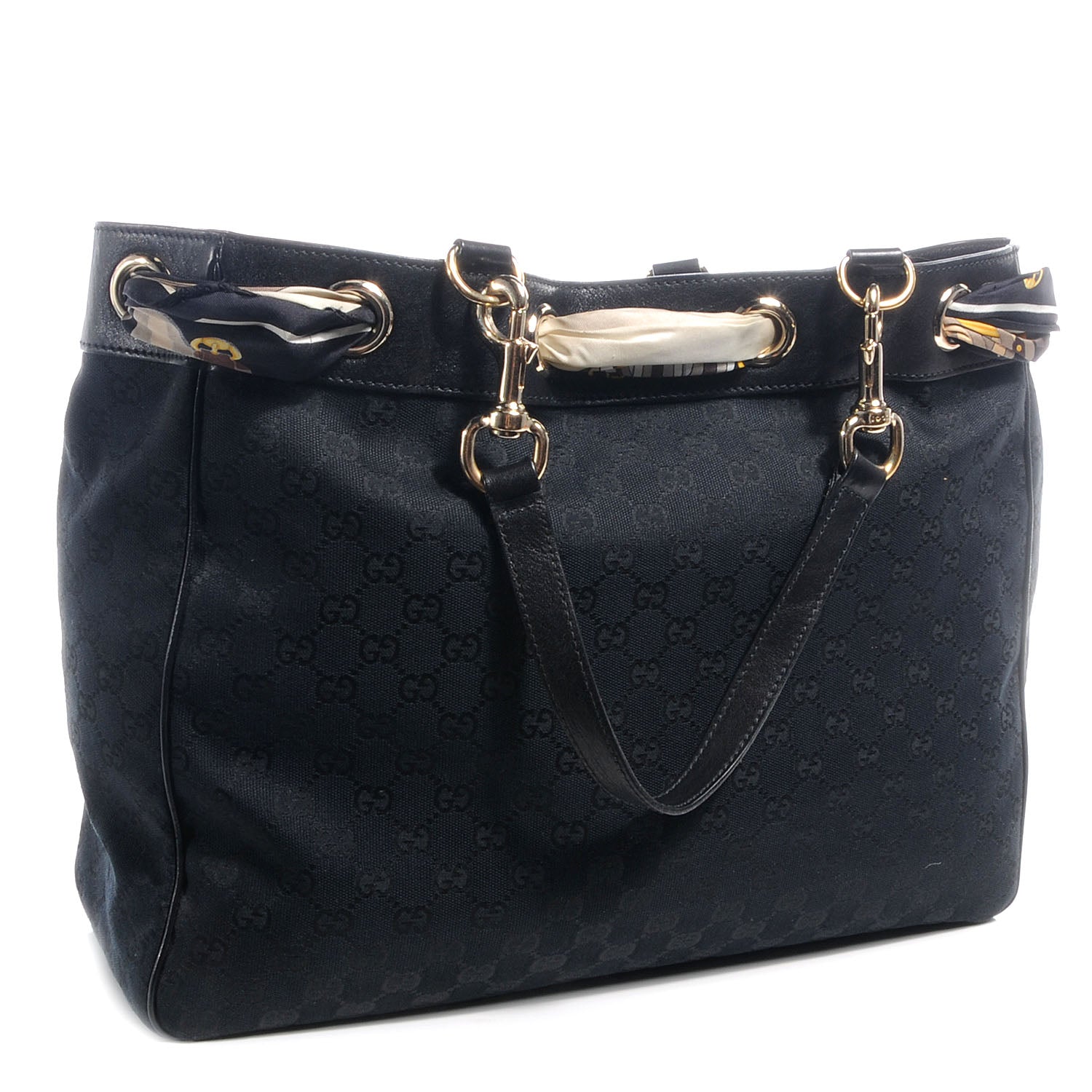 Gucci Monogram Large Positano Tote Black 4 of 9