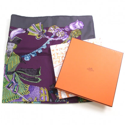 Hermes Silk Le Timbalier Scarf 90 Violet 3 of 6