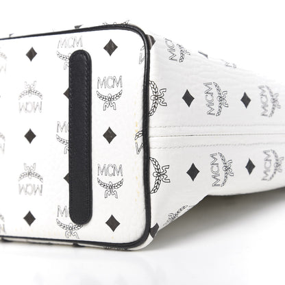 MCM Visetos Medium Project Reversible Shopper Tote White 13 of 22