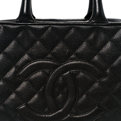 Chanel Caviar Quilted Large Bowler Bag Black 8 of 12