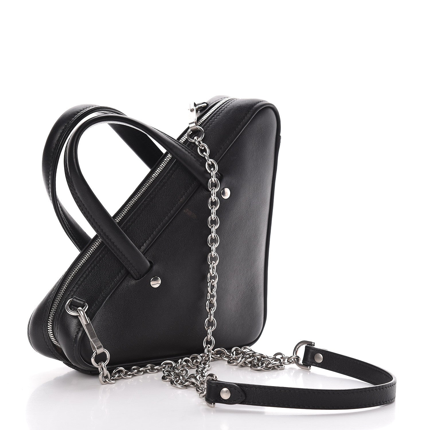 Balenciaga Calfskin XS Triangle Chain Duffle Black 3 of 15