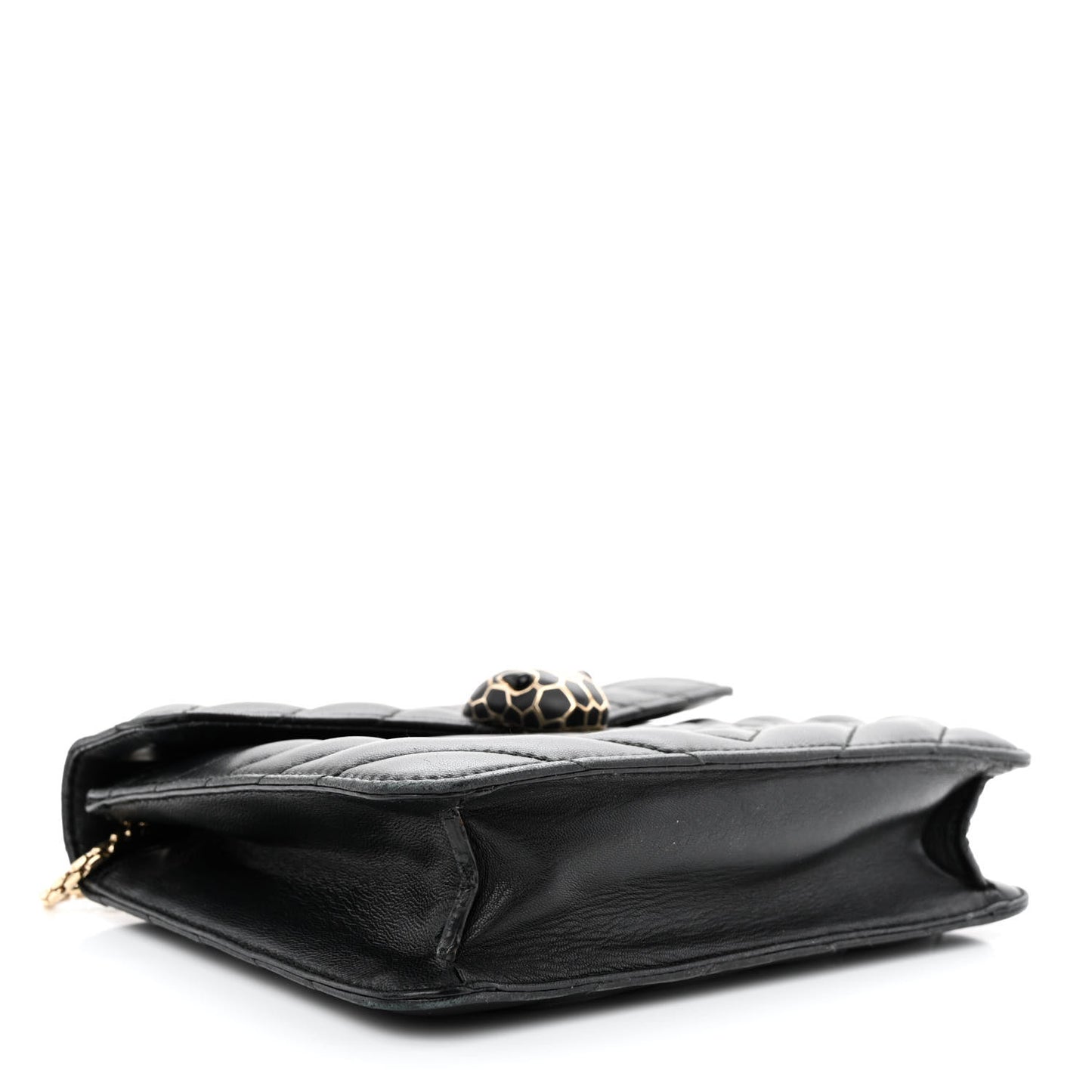Calfskin Quilted Serpenti Forever Shoulder Bag Black