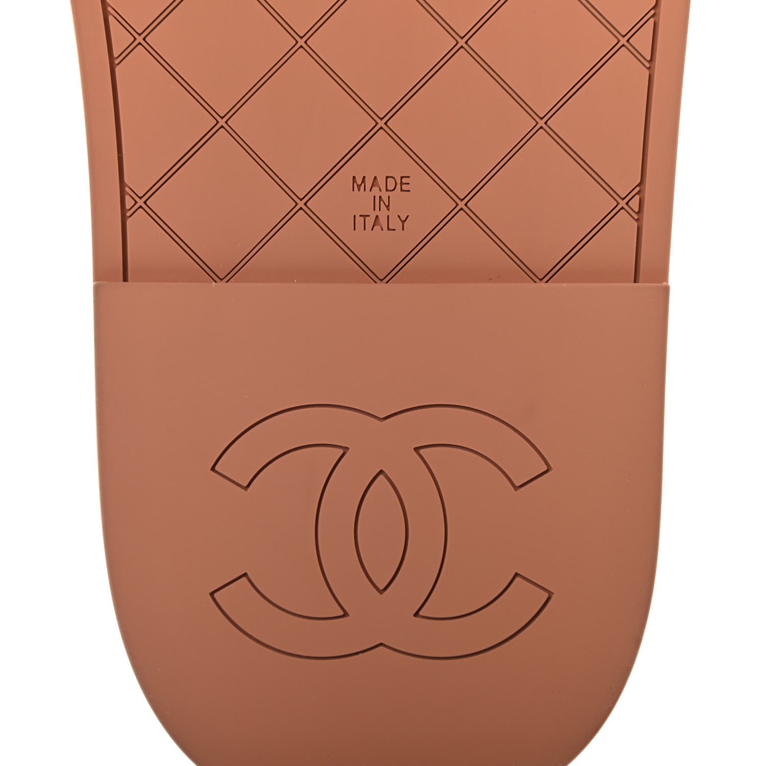 Chanel Lambskin Quilted CC Mules Sandals 38 Brown 6 of 8