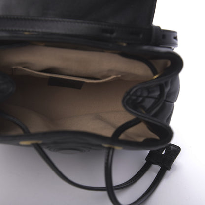 Gucci Calfskin Matelasse GG Marmont Flap Backpack Black 4 of 10