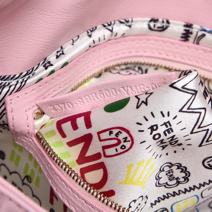 Fendi Nappa Logo Embossed Baguette Pink 7 of 10