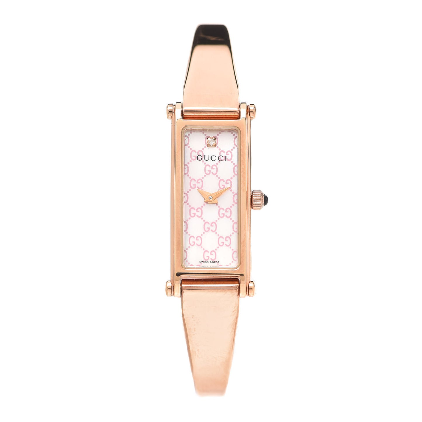 Stainless Steel Diamond Pink Mother of Pearl 12mm 1500L Horsebit Quartz Watch