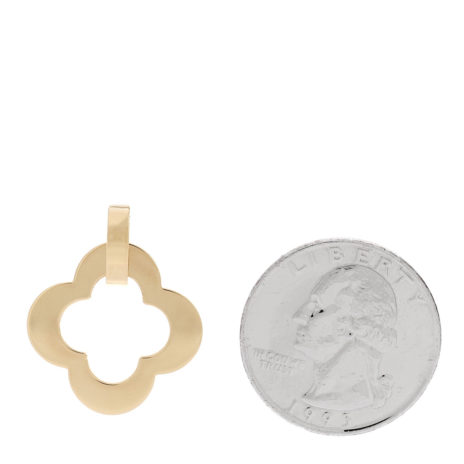 Van Cleef & Arpels 18K Yellow Gold Byzantine Alhambra Pendant 2 of 4