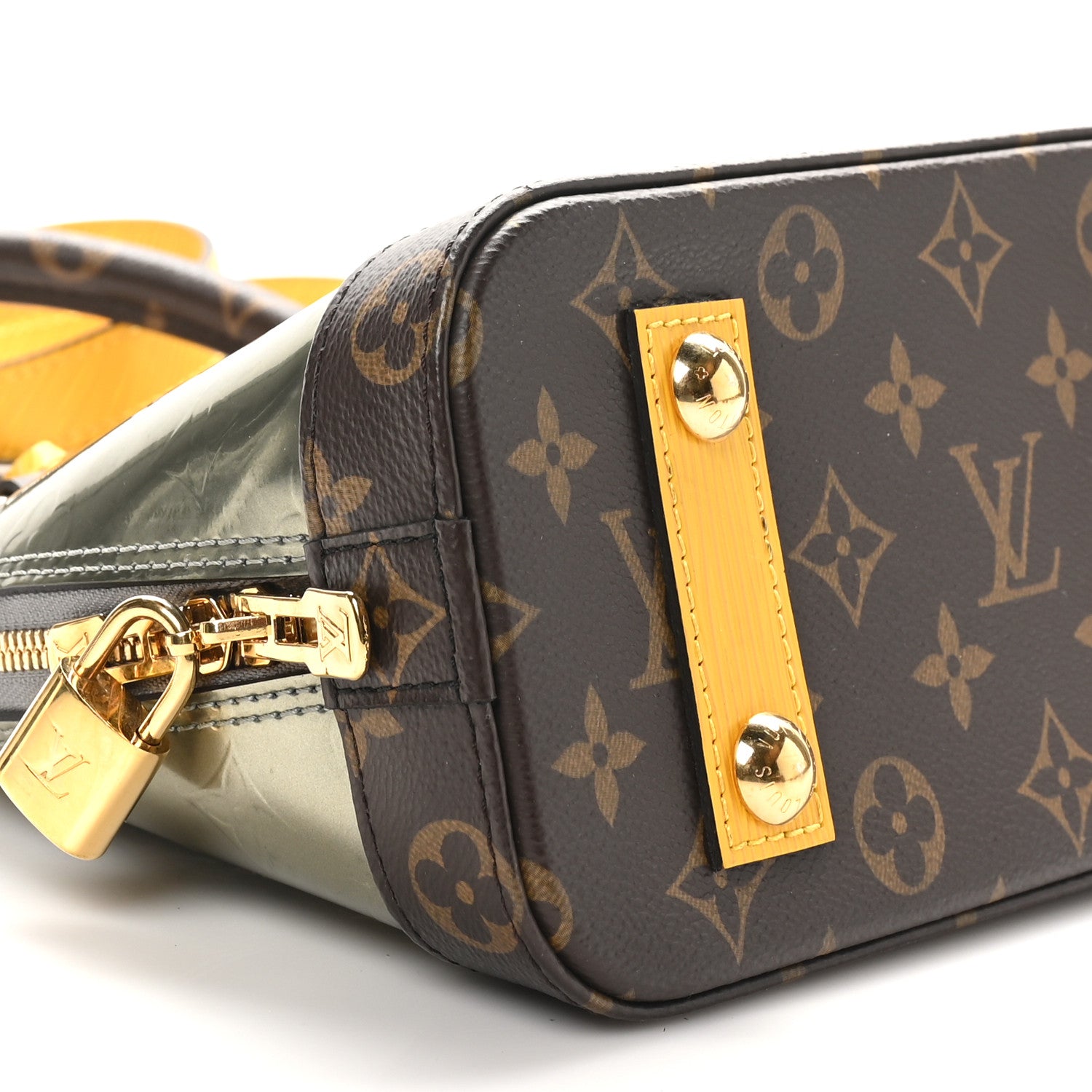 Louis Vuitton Vernis Epi Monogram Alma BB Bitume Metallise 8 of 9